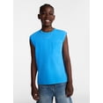 thumbnail image 1 of Weekend Academy Boys Oversized Cotton Tank Top with Pocket, Sizes 4-18, 1 of 5