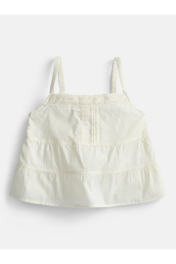 Girls Pintuck Cotton Tank Top, Sizes 4-18