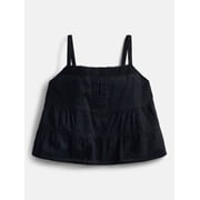 Girls Pintuck Cotton Tank Top, Sizes 4-18