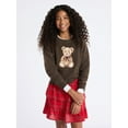 thumbnail image 1 of Weekend Academy Girls Pullover Graphic Print Sweater, Sizes 4-18, 1 of 4
