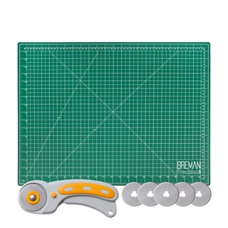 COODENKEY 45mm Rotary Cutter and Mat Set, Fabric Cutter Quilting Kit with  12x18 Inch (A3) Double Sided Cutting Mat and 1 PCS Replacement Blade for  Crafting, Sewing, Patchworking, Knitting BO004 