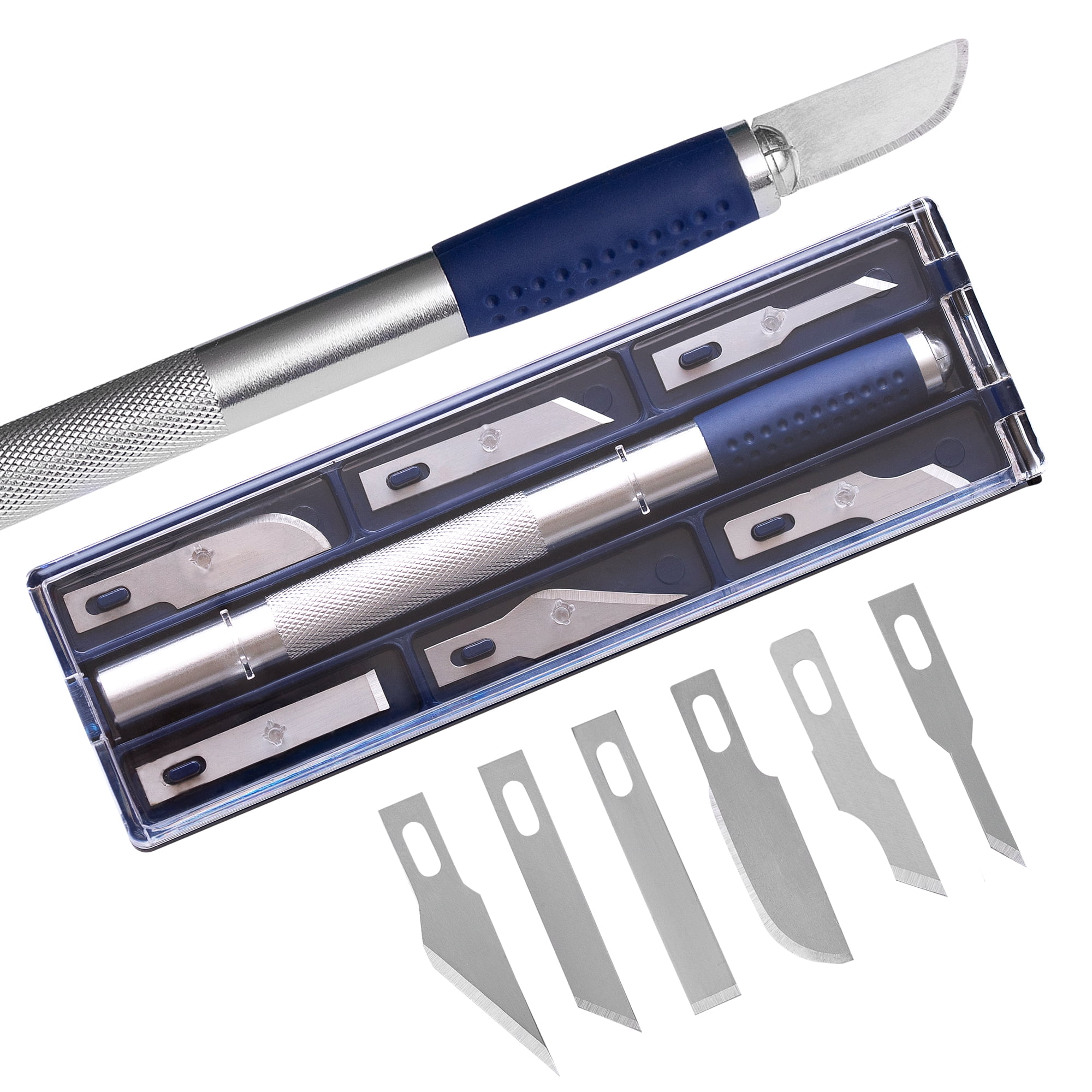 Craft Carving Knife Hobby Knife with 5 Spare Blades, Aluminum