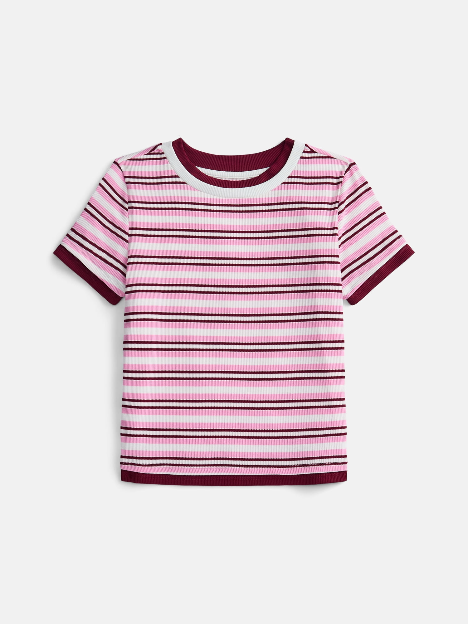 Weekend Academy Girls Layered Tee with Short Sleeves, Sizes 4-18