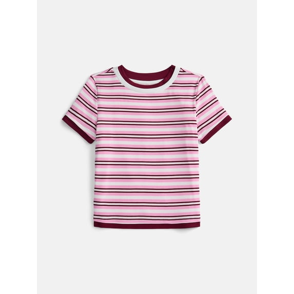 Weekend Academy Girls Layered Tee with Short Sleeves, Sizes 4-18