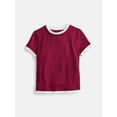 thumbnail image 1 of Weekend Academy Girls Layered Tee with Short Sleeves, Sizes 4-18, 1 of 3