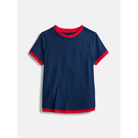 Weekend Academy Girls Layered Tee with Short Sleeves, Sizes 4-18