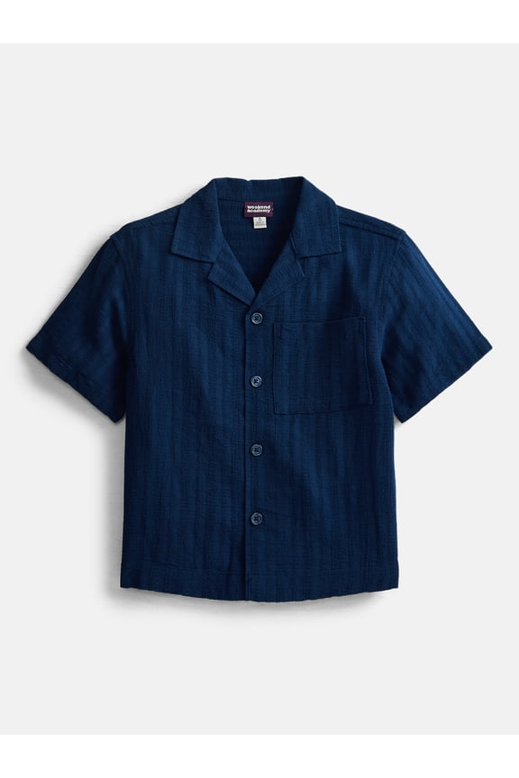 Boy's SS Button Down with Short Sleeves, Sizes XS-XXL