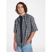 Weekend Academy Boys Button Down Shirt with Short Sleeves, Sizes 4-18