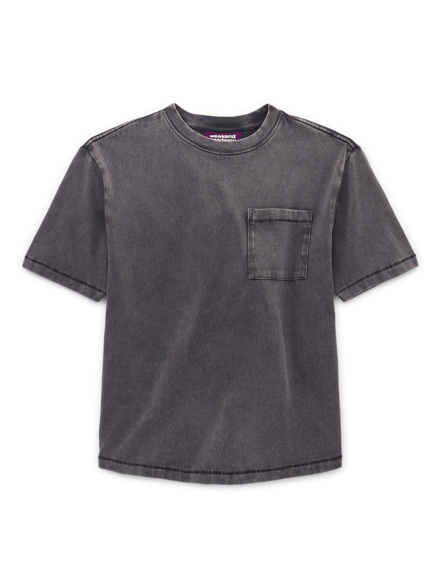 Weekend Academy Boys Pocket T-Shirt with Short Sleeves, Sizes 4-18