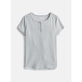 thumbnail image 1 of Weekend Academy Girls Henley Tee with Lace Trim, Sizes 4-18, 1 of 3