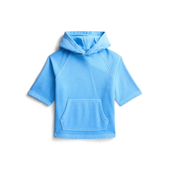 Weekend Academy Boys Fleece Hoodie with Short Sleeves, Sizes 4-18