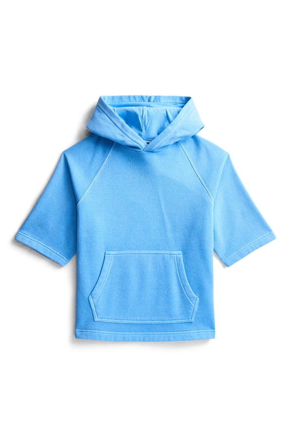 Boys Fleece Hoodie with Short Sleeves, Sizes 4-18