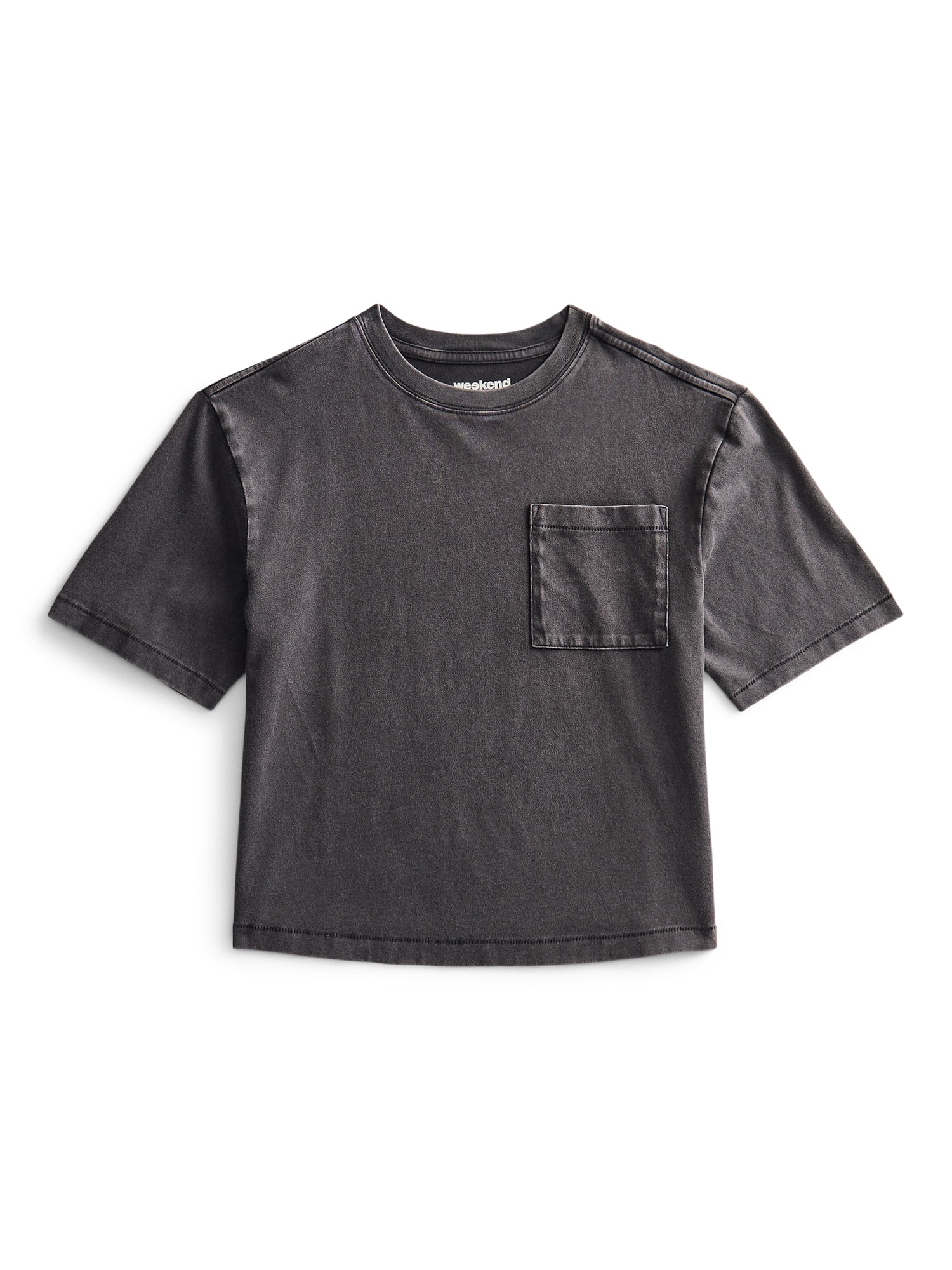 Weekend Academy Boys Washed Pocket Tee with Short Sleeves, Sizes XS-XXL