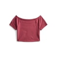 thumbnail image 1 of Weekend Academy Girls Wide Neck Knit Top with Short Sleeves, Sizes 4-18, 1 of 3