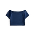 thumbnail image 1 of Weekend Academy Girls Wide Neck Knit Top with Short Sleeves, Sizes 4-18, 1 of 3