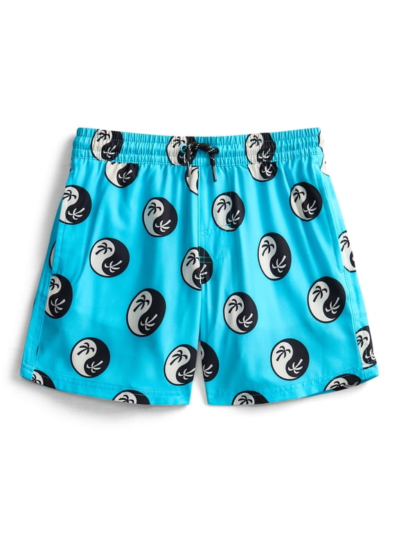 Boys Printed Swim Trunks, Sizes 6-18 & Husky