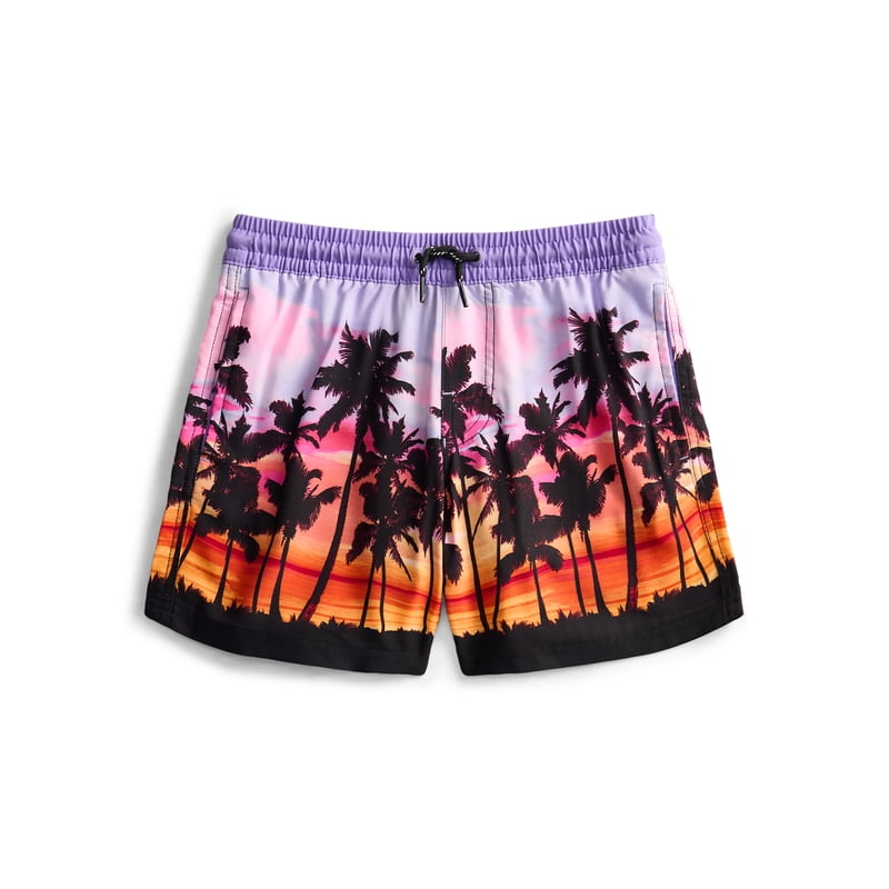 Boys Printed Swim Trunks, Sizes 6-18 & Husky