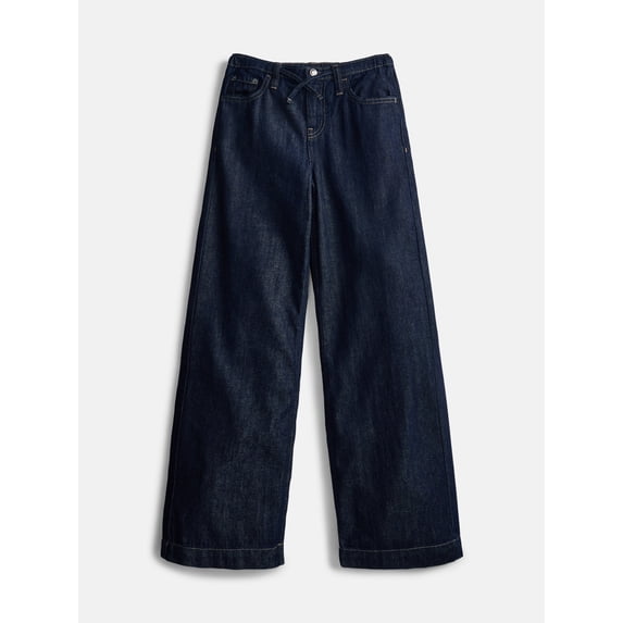 Weekend Academy Girls Tie Waist Cotton Jeans, Sizes 4-18