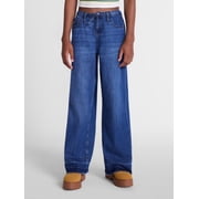 Weekend Academy Girls Tie Waist Cotton Jeans, Sizes 4-18