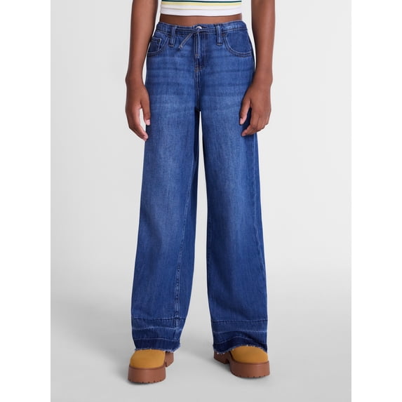 Weekend Academy Girls Tie Waist Cotton Jeans, Sizes 4-18