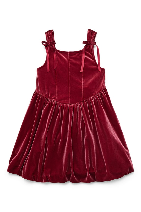 Girls Sleeveless Velour Corset Dress, Sizes 4-18
