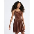 thumbnail image 1 of Weekend Academy Girls Sleeveless Velour Corset Dress, Sizes 4-18, 1 of 4