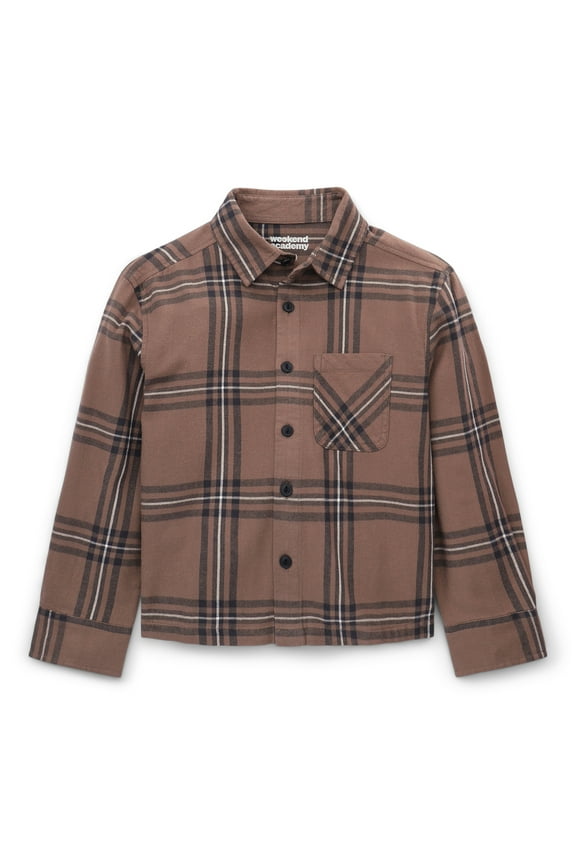 Boys Flannel Long Sleeve Shirt, Sizes 4-18