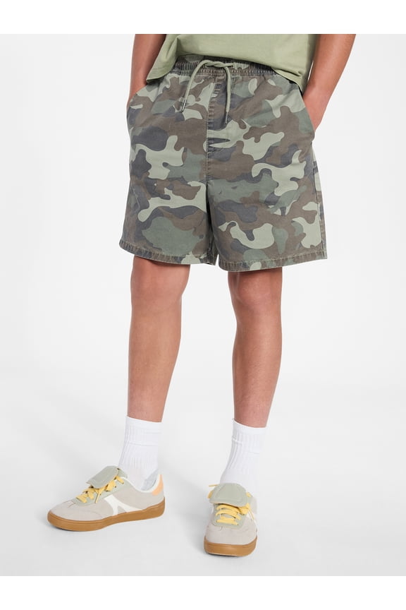 Boys Washed Pull-On Shorts, Sizes XS-XXL