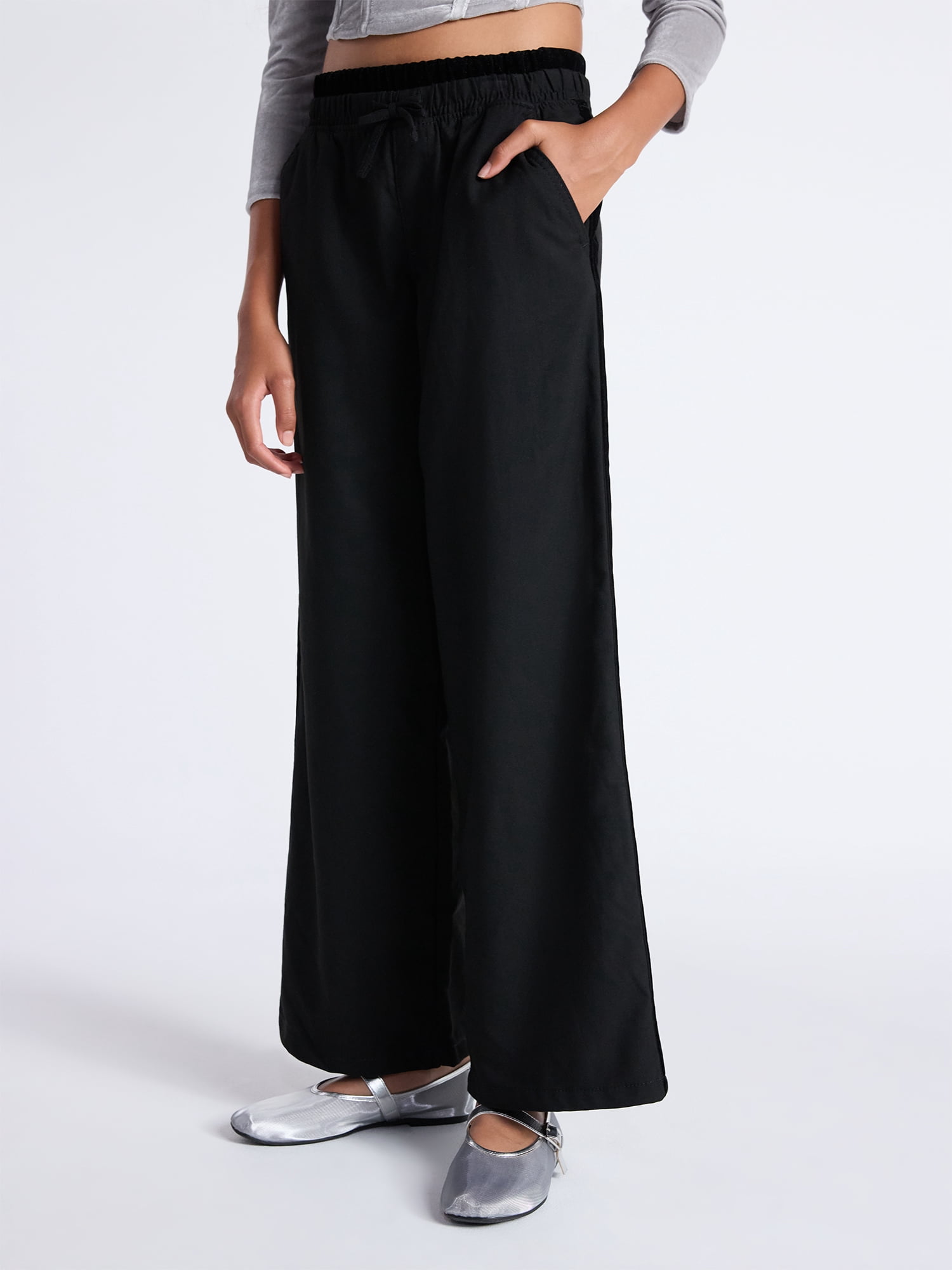 Weekend Academy Girls Wide Leg Pull-On Pants, Sizes 4-18