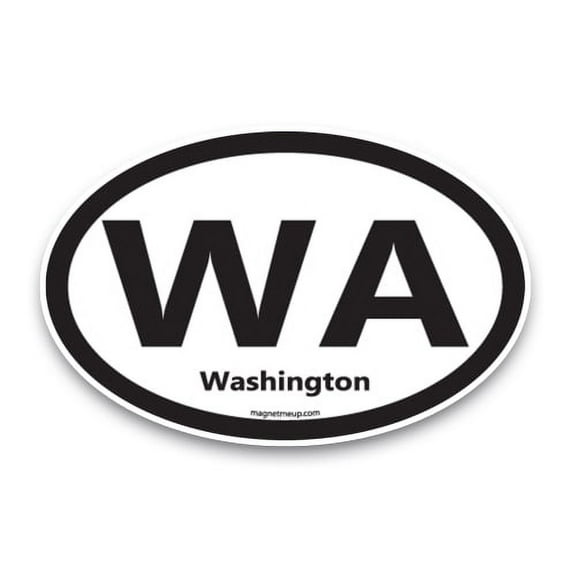 WA Washington Car Magnet 4X6" US State Oval Refrigerator Locker SUV Heavy Duty Waterproof… …
