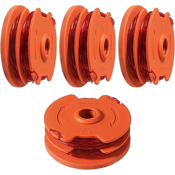 WA0007 Spool 4-Pack with 0.065" Line Compatible with Worx WG105 WG106 WG108 WG109 WG112 WG113 WG115 WG116 WG117 WG118 WG119 WG124 WG173 WG183