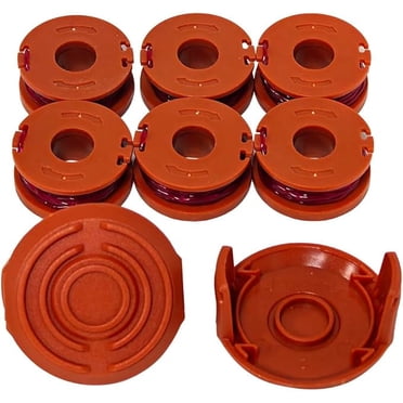 12-Pack Replacement Spool Line For WORX WA0010 Trimmer/Edger - 10ft Orange Plastic Spools