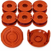 Yutacorex WA0010 Replacement Trimmer Spool Line with WA6531 Cap for Worx WG170, WG163 20V Cordless String Trimmer, 6 Spools + 2 Caps