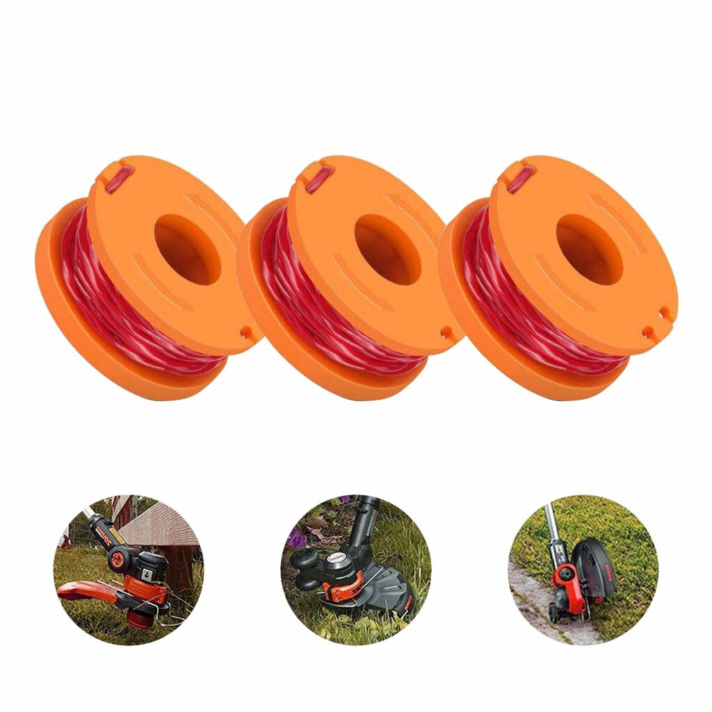Hiboom 64-teiliges Trimmerfaden-Set – Passt Für Worx WA0010 & Viele Andere Modelle, Inkl. 54 Spulen & 10 Kappen