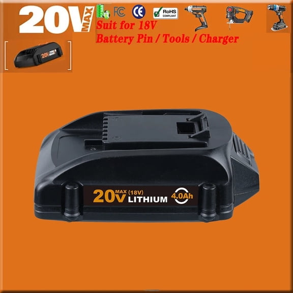 WA3520 4.0Ah Lithium Battery Replace for Worx 20V Power Share Battery, Compatible with Worx 20 Volt WA3575 WA3525 WA3578 WA3742 WG151s WG155s WG251s WG255s WG540s WG545s WG890 WG891