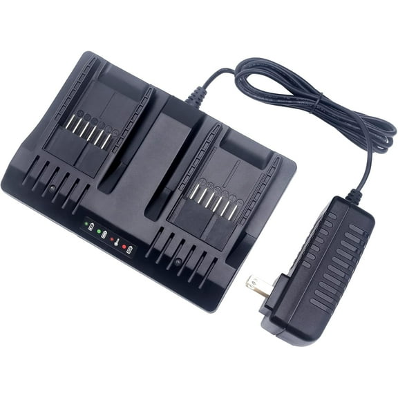 WA3875 20V Li-ion Dual Port 2 Hour Charger Replacement for Worx WA3578 WA3575 PowerShare 20V Lithium Ion Battery WA3520 WA3525 WA3770 WA3742 Cordless Tools