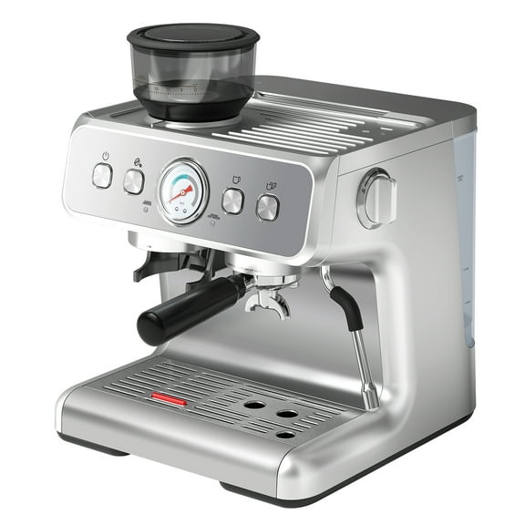 WAA 15 Bar Semi-Automatic Espresso Coffee Machine, 1&2-Cup, Silver