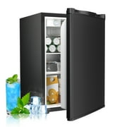 WAA 2.6 Cu.Ft Mini Fridge with Freezer, Single Door Compact Refrigerator BLACK