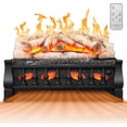 thumbnail image 1 of WAA Electric 750W/1500W 5 Flame Brightness, Remote and Auto Shut Off Fireplace Inserts with Log Heater, 1 of 7