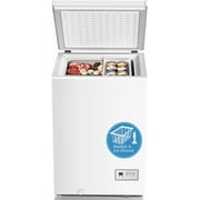 WAA 3.2 Cu.Ft Chest Freezer -14  to -40  Ultra Low Temperature,Removable Basket,Top Open Door Deep Freezer for Home Basement Kitchen
