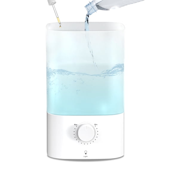 WAA 3.2L Humidifier 7 Color LED,2/4/8H Timer,Adjustable Mist,100-240V 24W