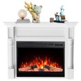 thumbnail image 1 of WAA 55" Electric Fireplace TV Stand Adjustable Flame,Remote Control,8H Timer & 750W/1500W Heating,White, 1 of 7