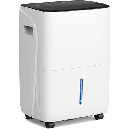 WAA 60 Pint Dehumidifier 4,500 Sq.Ft,High-Efficiency Compressor,Dual Drainage,24HR Timer (Home/Basement)​