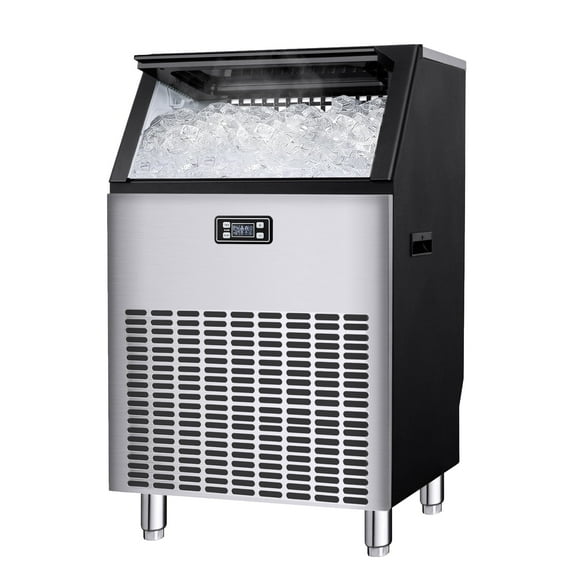 WAA 200LBS/24H Commercial Ice Maker, Silver
