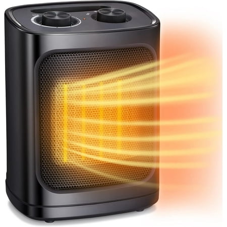 WAA ETL Certified 9.1 Inch Space Heater Ceramic Fan,3 Modes,Tip Overheat Protection for Office/Home