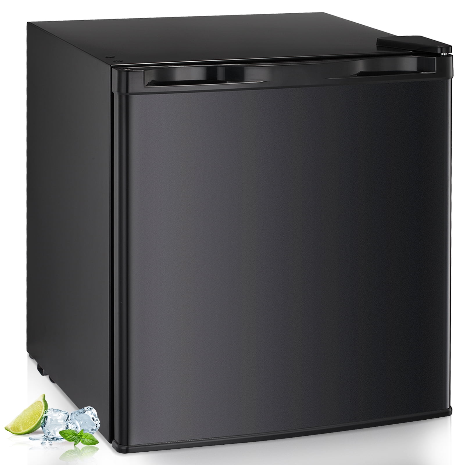WAA Mini Freezer,1.1 Cu.ft Upright Freezer with Reversible Single Door,Removable Shelves,Small Freezer with Adjustable Thermostat for Home/Kitchen/Office (Black)