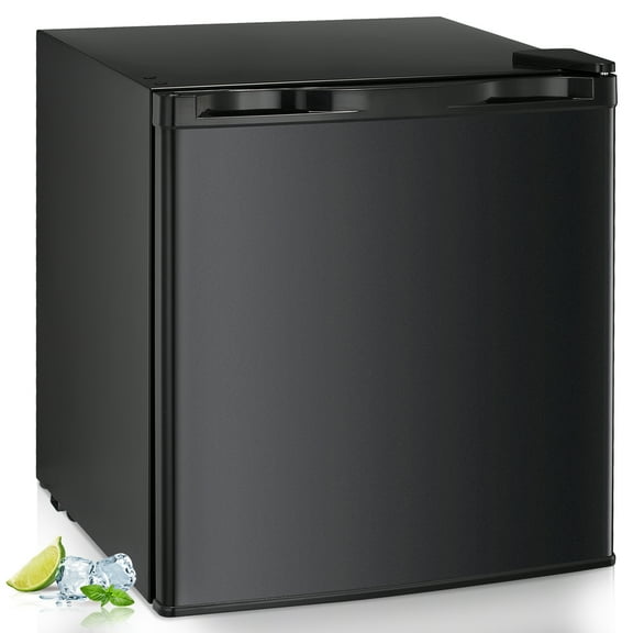 WAA Mini Freezer,1.1 Cu.ft Upright Freezer with Reversible Single Door,Removable Shelves,Small Freezer with Adjustable Thermostat for Home/Kitchen/Office (Black)