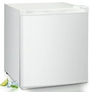 WAA Mini Freezer,1.1 Cu.ft Upright Freezer with Reversible Single Door,Removable Shelves,Small Freezer with Adjustable Thermostat for Home/Kitchen/Office (White)