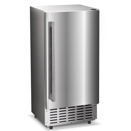 WAA Nugget Ice Maker Machine, Under Counter Ice Machine,Stainless Steel Built-in Freestanding Ice Maker,66Lbs/Day,LCD Panel/Self-Clean/24H Timer,for Home Kitchen Office Bar Party