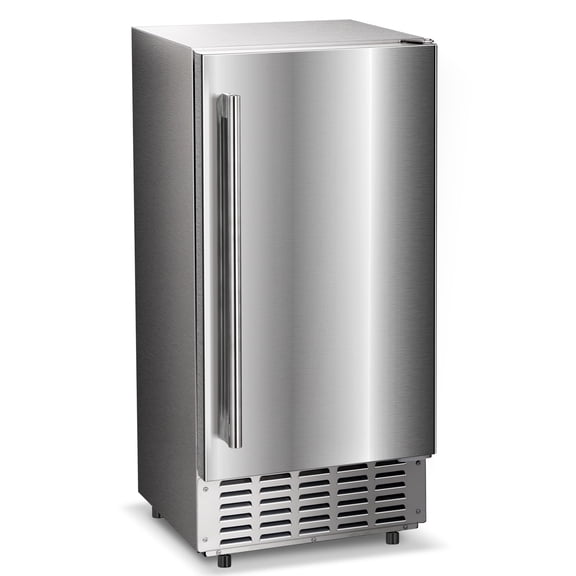 WAA Nugget Ice Maker Machine, Under Counter Ice Machine,Stainless Steel Built-in Freestanding Ice Maker,66Lbs/Day,LCD Panel/Self-Clean/24H Timer,for Home Kitchen Office Bar Party